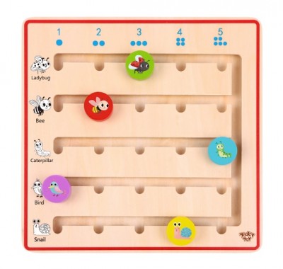 Ξύλινο Παιχνίδι με Αριθμούς και Ζώα