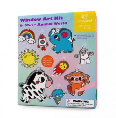 Σετ Ζωγραφικής & Διακόσμησης Παραθύρου Ζώα του Κόσμου