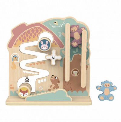 Ξύλινος Πίνακας Δραστηριοτήτων 2-σε-1 Παστέλ