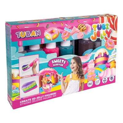 Σετ Tubi Jelly Γλυκά για δημιουργία φιγούρων gel - 6 χρώματα 