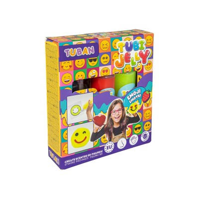 Σετ Tubi Jelly Emoji για δημιουργία 3D φιγούρων gel - 3 χρώματα
