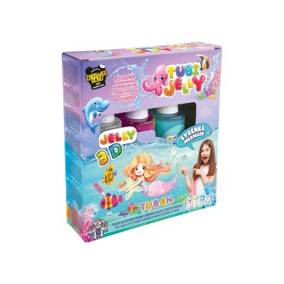 Σετ Tubi Jelly Γοργόνες για δημιουργία 3D φιγούρων gel - 3 χρώματα